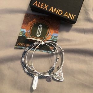 Alex and Ani namaste crystal beaded bangle set